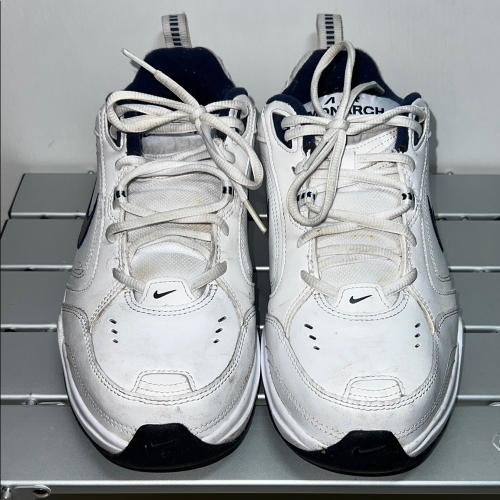 Nike Air Monarch IV White and Blue Sneakers Men’s 9.5W